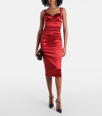 Robe midi en satin | Dolce&Gabbana