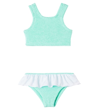 Olive frilled swimsuit | Hunza G Kids