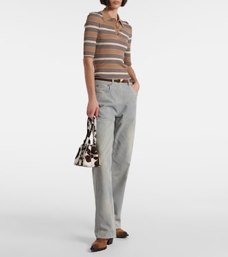 Pullover stile polo in misto cotone | Prada