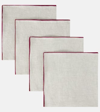 Set de 4 serviettes de table en lin | Once Milano