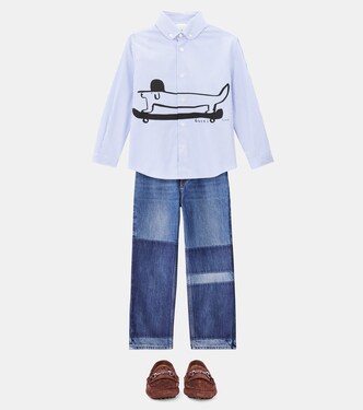 x Euan Roberts - Camicia in popeline | Gucci Kids