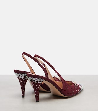 Pumps slingback Horsebit 85 con cristalli | Gucci