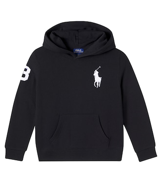 Sweat-shirt en coton mélangé à capuche et logo | Polo Ralph Lauren Kids