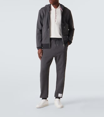 4 바 코튼 저지 스웨트팬츠 | Thom Browne