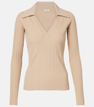 Chelia ribbed-knit polo sweater | Joseph