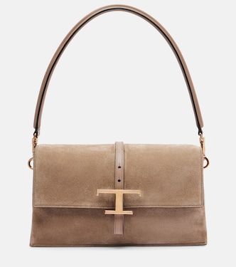 Sac T Timeless Mini en daim | Tod's