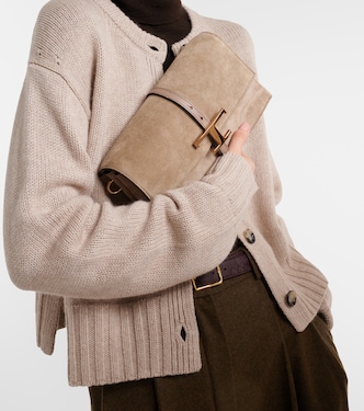 Borsa a spalla T Timeless Mini in suede | Tod's