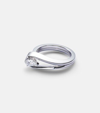 Anello Serti Inversé in oro bianco 18kt con diamante | Repossi