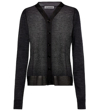 Semi-sheer wool and silk cardigan | Jil Sander
