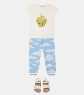 T-shirt in jersey con strass | Monnalisa