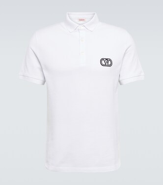 Polo de piqué de algodón con VLogo | Valentino