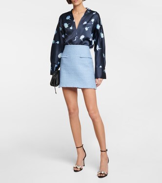 Cotton-blend miniskirt | Oscar de la Renta