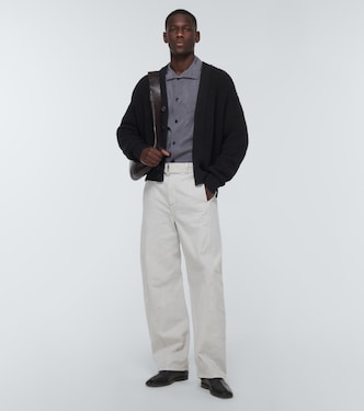 Cardigan in maglia a coste di cotone | Lemaire