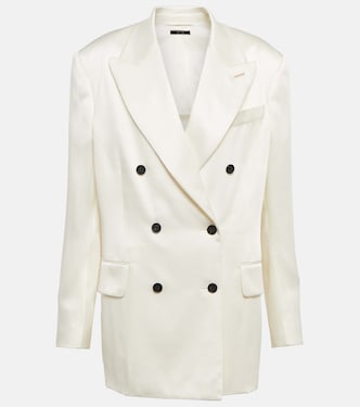 Double-breasted satin blazer | Tom Ford