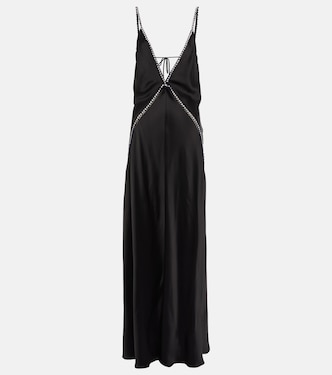 Crystal-embellished satin gown | Stella McCartney