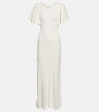 Abito midi in lana con volant | Chloé