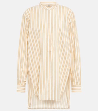 Chemise rayée en coton et soie | Toteme
