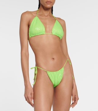 Haut de bikini à sequins | Norma Kamali