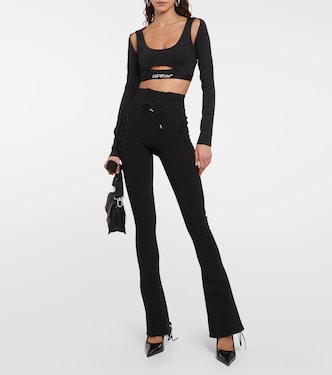 Logo cutout cropped top | Off-White