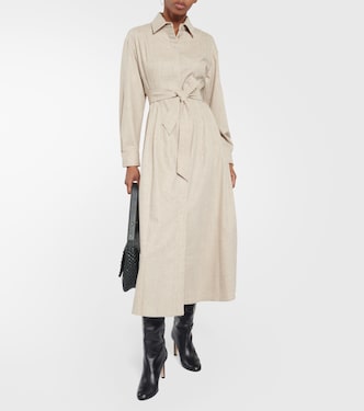 Hemdblusenkleid Edro mit Kaschmir | Max Mara
