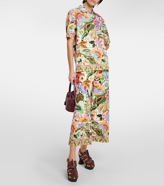 Jupe-culotte en coton à fleurs | Etro