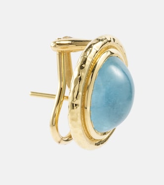 Boucles d'oreilles Horizon en or 18 ct et aigues-marines | Octavia Elizabeth