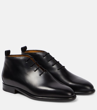 Grant leather lace-up boots | The Row