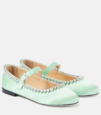 Ballerine Mary Jane Audrey in raso con cristalli | Mach & Mach
