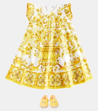 Abito in cotone con stampa | Dolce&Gabbana Kids