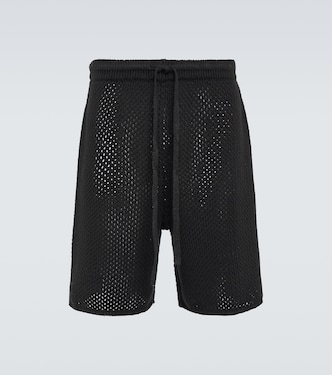 Shorts de croché de mezcla de algodón | Commas