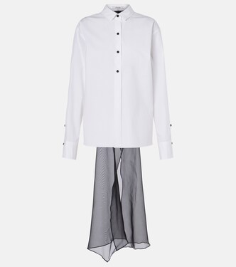 Poplin Power bow-detail cotton-blend poplin shirt | Dorothee Schumacher