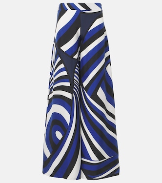Pantaloni a gamba larga Iride in twill di seta | Pucci