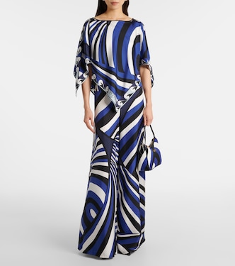 Pantaloni a gamba larga Iride in twill di seta | Pucci