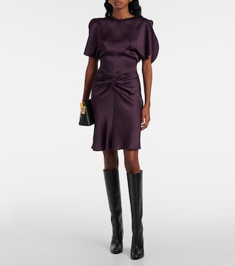 Gathered satin minidress | Victoria Beckham