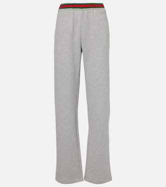 Pantalones deportivos de algodón con Web | Gucci