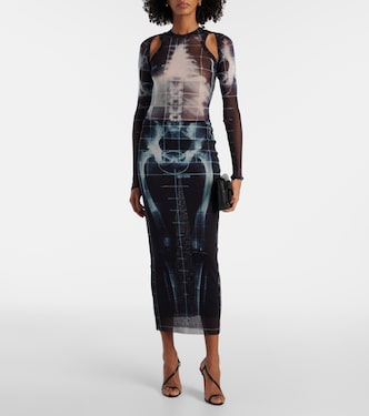 Printed tulle bodysuit | Jean Paul Gaultier