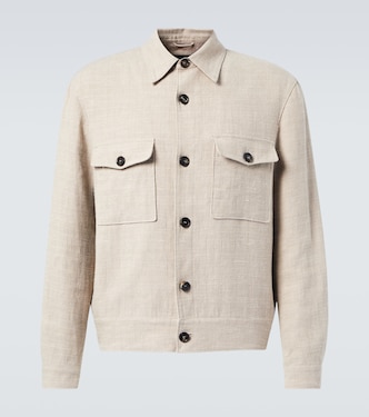 Clem flax and silk blouson | Loro Piana