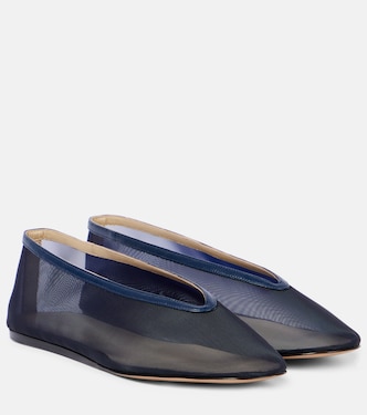 Luna leather-trimmed mesh ballet flats | Le Monde Béryl