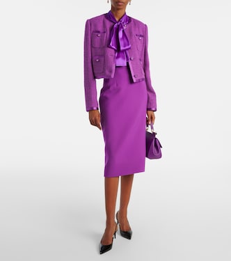 Giacca in tweed di misto cotone e seta | Dolce&Gabbana