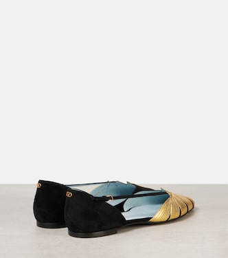 Ballerines Foliefoliage en daim et cuir | Valentino Garavani