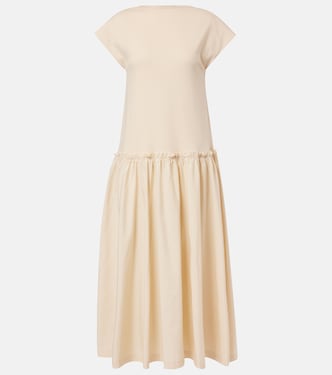 Cotton poplin jersey maxi dress | Joseph