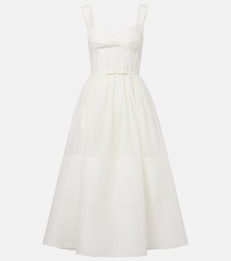 Vestido midi Dawning de lino y seda | Zimmermann