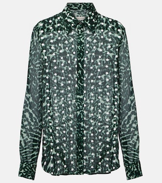 Chowy semi-sheer zebra-print shirt | Dries Van Noten