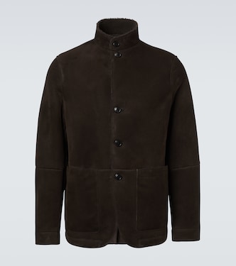 Il Conte shearling-trimmed suede jacket | Zegna