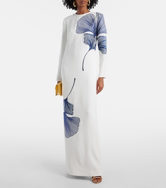 Bestickte Robe Austie aus Crêpe | Costarellos