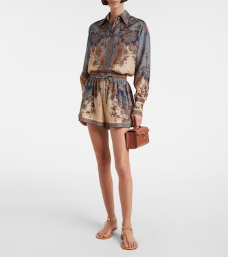 Camicia in seta con stampa paisley | Zimmermann