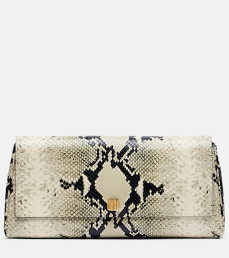 Audrey snake-effect leather clutch | Khaite