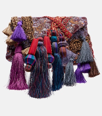 Embellished jacquard clutch | Dries Van Noten