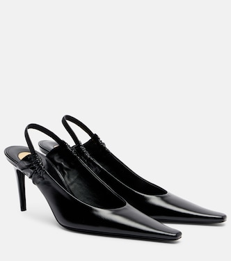 皮革露跟高跟鞋 | Saint Laurent