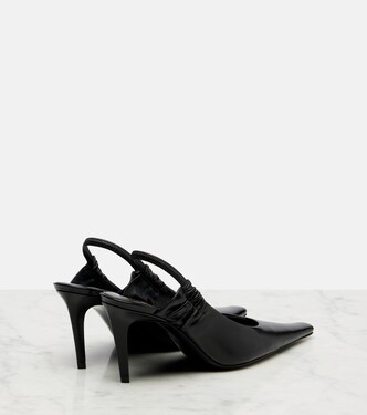皮革露跟高跟鞋 | Saint Laurent
